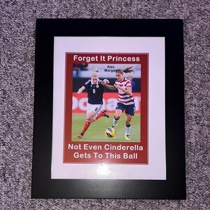 Alex Morgan Soccer 36 x 48 Black Framed Print